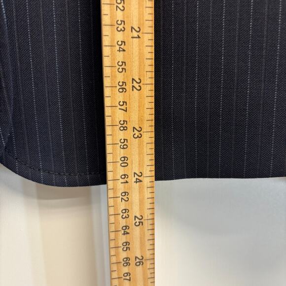 J Crew Blazer Women Pin Striped Preppy Academia Corpcore Wool Blazer Size 2 Chic - Picture 5 of 8
